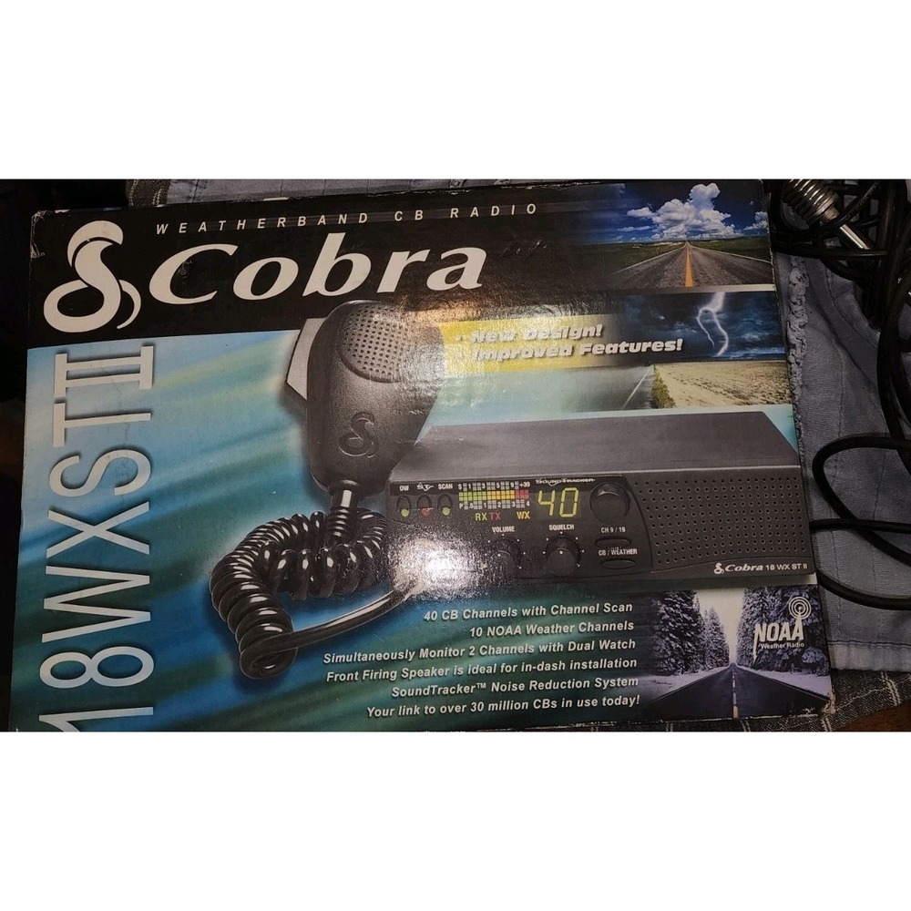 Cobra 18 WXSTII 40 Channel Compact CB Radio 18wxst 2 W/ Weather Band Dual Watch